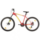 VidaXL Bicicletă montană cu 21 viteze, roată 27,5 inci, roșu, 50 cm