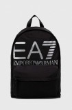 EA7 Emporio Armani rucsac culoarea negru, mare, cu imprimeu