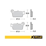 Set placute frana spate Prox Yamaha YZF YZ Suzuki RMZ Kawasaki KXF