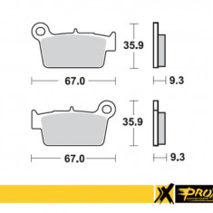 Set placute frana spate Prox Yamaha YZF YZ Suzuki RMZ Kawasaki KXF