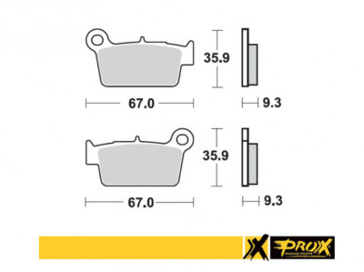 Set placute frana spate Prox Yamaha YZF YZ Suzuki RMZ Kawasaki KXF foto