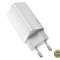 Incarcator Retea Baseus GaN2 Lite 65W 3A 1 x USB-A - 1 x USB-C Alb CCGAN2L-B02