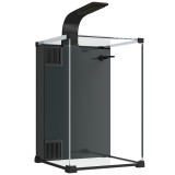 Acvariu PawHut 36L cu Filtru Integrat, Negru, Dimensiuni 30x30x45.5 cm, Kit complet, Protecție pești mici