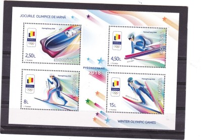 ROMANIA 2018 - JOCURILE OLIMPICE DE IARNA , BLOC, MNH - 2180a foto