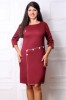 Rochie accesorizata cu nasturi bordo - 38Marimea, Yves