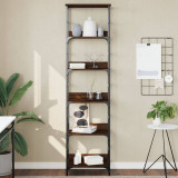 Gossi biblioteca, stejar maro, 50x33x188,5 cm, lemn prelucrat