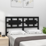 Tăblie de pat, negru, 145,5x4x100 cm, lemn masiv de pin, vidaXL