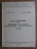 N. Z. Lupu - Culegere de prelegeri de istorie universala contemporana (vol. 1)