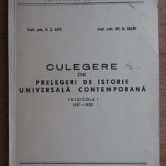 N. Z. Lupu - Culegere de prelegeri de istorie universala contemporana (vol. 1)