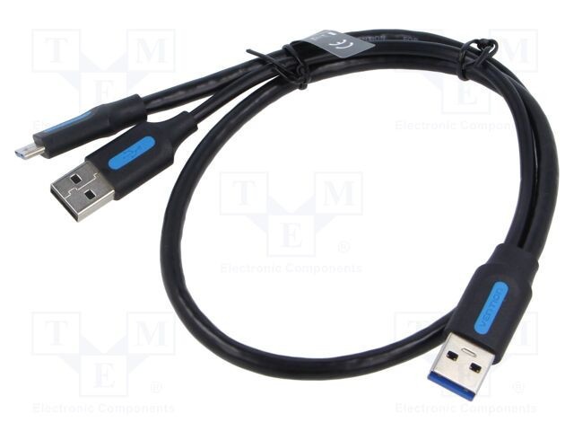Cablu USB 3.0 VENTION A x2 la B micro nichelat 0,5m