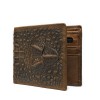 Portofel barbati, BUSY LDY&amp;GTM&reg; Crock, piele naturala cu imprimeu crocodil, compatibil carte de identitate, maro
