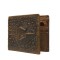 Portofel barbati, BUSY LDY&amp;GTM&reg; Crock, piele naturala cu imprimeu crocodil, compatibil carte de identitate, maro