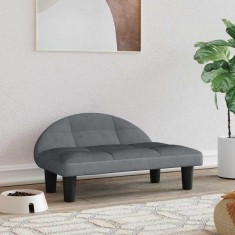 Gossi pat de caini, gri inchis, 70x52x30 cm, catifea
