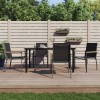 VidaXL Set mobilier de grădină, 5 piese, negru, textilenă și oțel 3187045