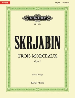 3 Morceaux Op. 2 for Piano: Urtext foto