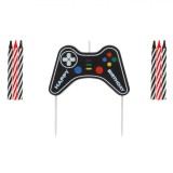 Set Lum&acirc;nări Zi de Naștere, Control Gaming, 7 Bucăți, Multicolor