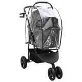 vidaXL Carucior pentru Pisici Pliante Ajustabil Negru 78 x 54 x 101 cm