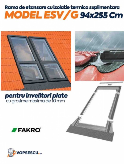 Rama de etansare ESV/G Fakro, pentru invelitori plate, 94x255cm