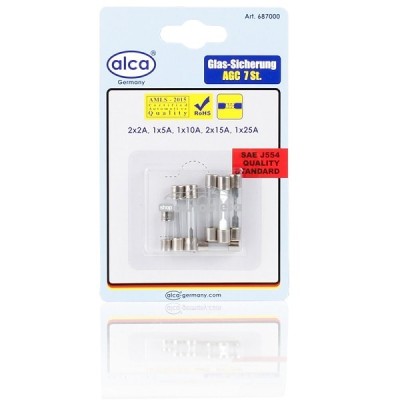 Set 7 sigurante fuzibile de sticla 2A - 25A ALCA 08337 foto