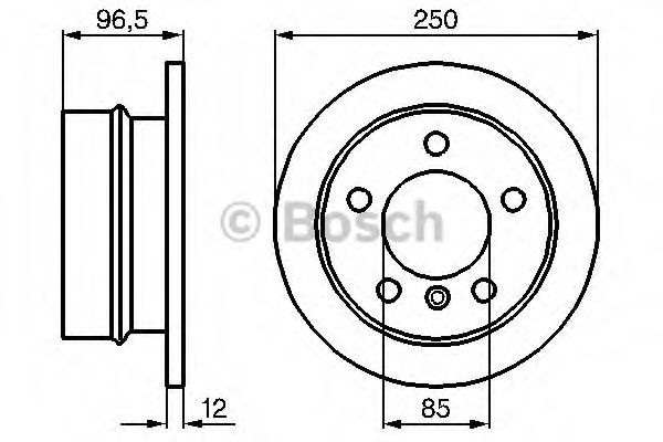 Disc frana MERCEDES SPRINTER 2-t platou / sasiu (901, 902) (1995 - 2006) BOSCH 0 986 478 863
