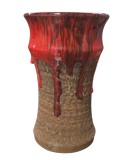 VAZA VECHE DIN CERAMICA SCANDINAVA, LUCRATA SI DECORATA MANUAL, MODEL UNICAT L71