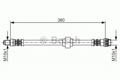 Conducta / cablu frana RENAULT TRAFIC I platou / sasiu (PXX) (1989 - 2001) BOSCH 1 987 476 700 foto