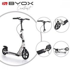 Trotineta pentru copii pliabila din aluminiu Byox Contrast alb