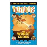 Carte Puzzlooies! The Worst Curse pentru copii 9-12 ani, puzzle, glume, ghicitori, ilustrata, portabila