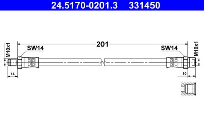 ATE 24.5170-0201.3 Furtun frana foto