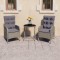 vidaXL Set mobilier grădină, 3 piese, gri, poliratan și sticlă 3058538