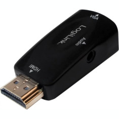ADAPTOR video LOGILINK splitter HDMI (T) la VGA (M) + Jack 3.5mm (M) rezolutie maxima Full HD (1920 x 1080) la 30Hz black &amp;amp;quot;CV0107&amp;amp;quot; foto
