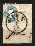Timbrat Clasic Imperiul Austriac 1861 5 Kreuzer Imparat Franz Joseph I pe Decupaj Fragment Scrisoare Stampilat - A810