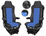 Cumpara ieftin Set huse din piele ecologica pentru IVECO STRALIS S-WAY (2021-2025)Albastru Negru