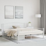Cumpara ieftin Cadru de pat, alb, 160 x 200 cm, metal
