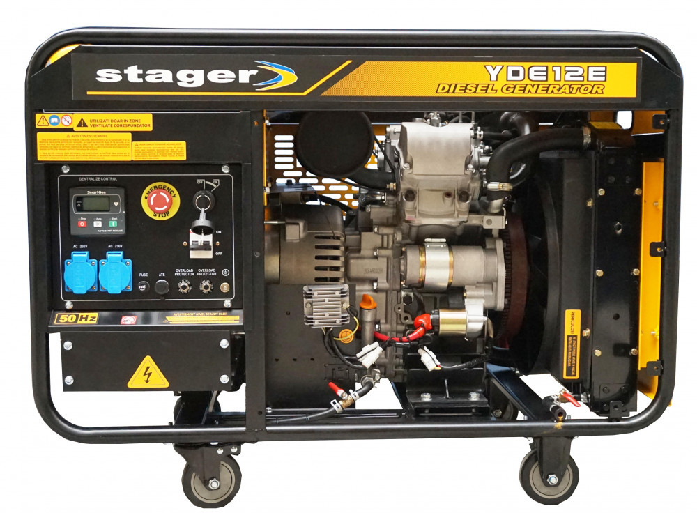 Generator de curent monofazat Stager YDE12E, 10 kW, AVR, diesel, pornire  electrica | Okazii.ro