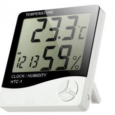 Termometru de camera cu ceas LCD, senzor umiditate