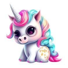 Sticker decorativ, Unicorn, Alb, 75 cm, 1202STK-5