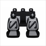 Set Huse Scaune Universale Nero Gri Personalizate cu Renault