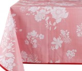 Fata de masa Vinylla, rotund, PVC, rosu/alb, 140 cm