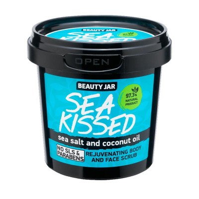 Scrub Revigorant pentru Fata si Corp cu Sare de Mare si Ulei de Cocos Sea Kisses 200 grame Beauty Jar foto