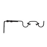 Set Consolă Galerie Dubla Deschisă Ext Fi20/16.5-19 Cm &ndash; Negru Mat Compoziție Fier Forjat