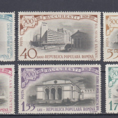 ROMANIA 1959 LP 480 - 500 ANI BUCURESTI SERIE SARNIERA