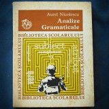 ANALIZE GRAMATICALE - AUREL NICOLESCU