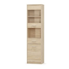 Vitrina mdf natur stejar sonoma Teyo 50.2x34.3x195.5.cm