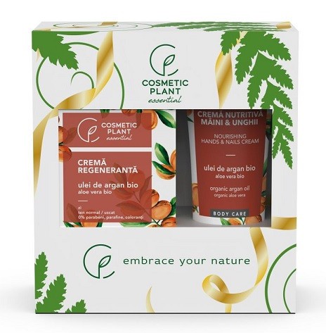 SET CADOU ESSENTIAL (Crema de zi cu argan+crema maini cu argan-50% reducere)