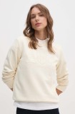 Gant bluza femei, culoarea bej, cu imprimeu