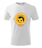 Tricou Personalizat Alb cu Albinuta Zambitoare , Design Amuzant pentru Barbati