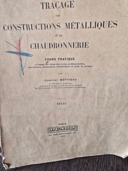 Tracage des constructions metalliques et de chaudronnerie, cours pratique - Constant Bottieau Texte