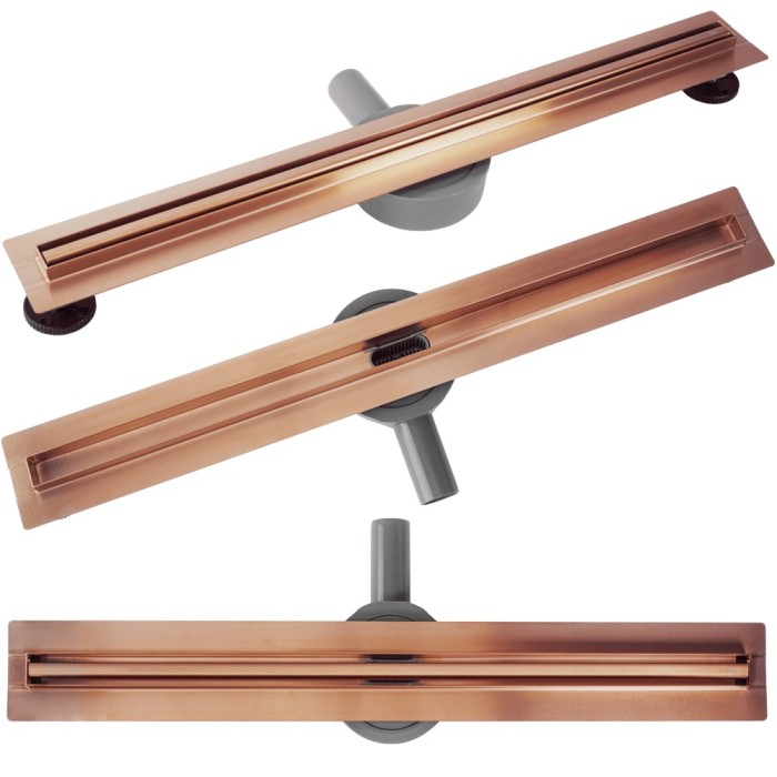 Rigola dus REA Neox Slim pro Brushed l.Copper 90