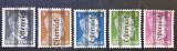 Austria (Ocupația Aliată) 1945 - "Hitler" (1 Pf, 3 Pf, 4 Pf, 5 Pf, 6 Pf) cu Supratipar "&Ouml;sterreich" și Anulare Tip "Linii" - Cod: -TG1